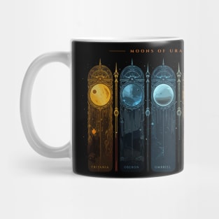 Uranus Moons, Astronomy Outer Space Lunar Wall Art Mug